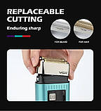 Електробритва з тримером і двома насадками водостійка VGR V-357, фото 7