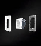 Розетка із заземленням і двома USB-портами SIXWGH біла WH034W, фото 3