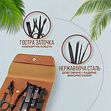 Набір манікюрно-педикюрний дорожній з 16 інструментами AND 038 у чохлі, фото 7