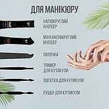 Набір манікюрно-педикюрний дорожній з 16 інструментами AND 038 у чохлі, фото 8