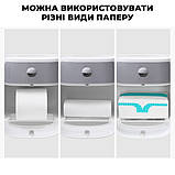 Пластиковий тримач туалетного паперу з верхньою полицею Ecoco Towel Holder AA2-2, фото 3