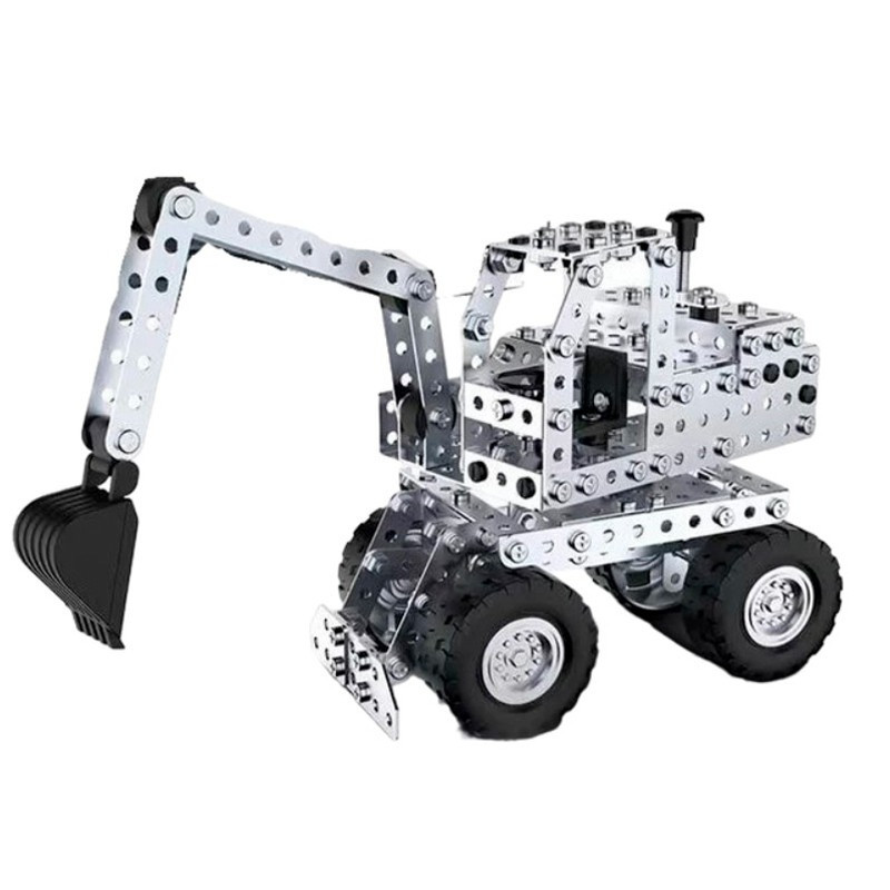 Машинка-конструктор дитяча металева Екскаватор YK613 для збирання, фото 1