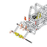 Машинка-конструктор дитяча металева Екскаватор YK613 для збирання, фото 2