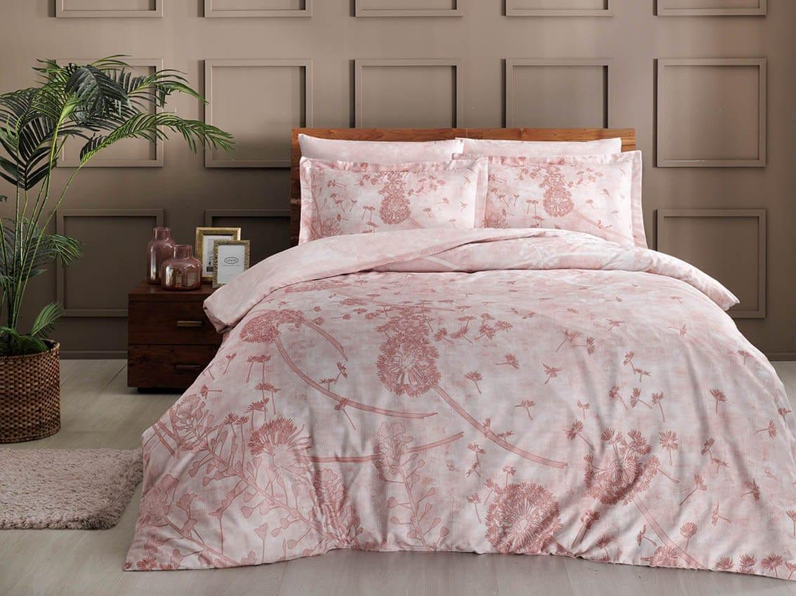 Односпальний комплект TAC Ruben Pink Сатин-Digital, фото 1