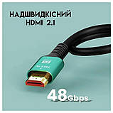 Кабель HDMI HD2.1V Premium 1.5 м 8K, версія 2.1, 48 Гбіт/с, підтримка 4K 120 Гц і 8K 60 Гц, фото 4