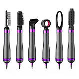 Фен-щітка HAIRE DRYER 6 в 1 HA61 з насадками, іонізацією і захистом від перегрівання, 1300 Вт, фото 4