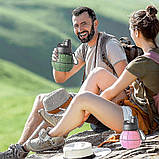 Складана силіконова пляшка 550 мл, спортивна, портативна, багаторазова, Collapse, фото 9