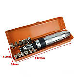 Ударні викрутки 14 предметів із перехідником і бітами, 1/2", ударно-поворотна функція, фото 3