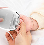 Дитяча портативна пилка для нігтів з LED-підсвіткою, USB заряджання, 3 швидкості, безпечна, фото 2