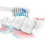 Електрична звукова зубна щітка з 6 режимами, м'яка щетина DuPont, 4 змінні насадки, кейс, фото 7