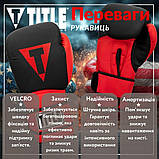 Боксерські рукавиці TITLE Guts and Glory, Чорні, 10 унцій (283 г) от 8 років до 60 кг + бинти, фото 3