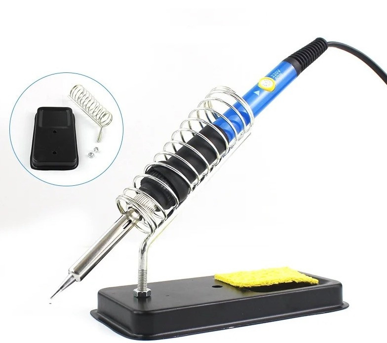 Паяльник 60 Вт із регулятором температури, 11 аксесуарів, кейс FLIX 0967, 200-300 °C, фото 1