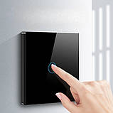 Сенсорний вимикач світла розумний, 1 канал, сенсорне керування, без нейтралі, білий, фото 4