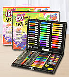Набір Art Set для малювання 160 предметів у чорній валізці, для дітей і підлітків, фото 5