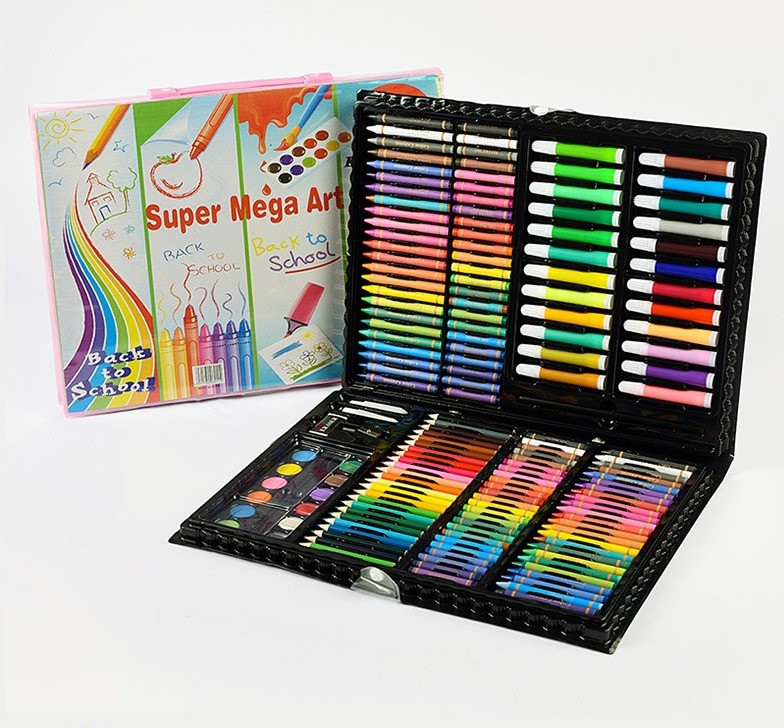 Набір Art Set для малювання 160 предметів у чорній валізці, для дітей і підлітків, фото 1