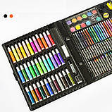 Набір Art Set для малювання 160 предметів у чорній валізці, для дітей і підлітків, фото 10