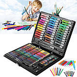 Набір Art Set для малювання 160 предметів у чорній валізці, для дітей і підлітків, фото 2