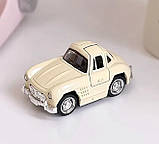 Мінімодель автомобіля з металу, аксесуар для робочого столу, бежевий, фото 3