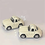 Мінімодель автомобіля з металу, аксесуар для робочого столу, бежевий, фото 5