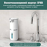 Сенсорний дозатор для рідкого мила та мийного засобу ПЕНА 350 мл безконтактний з акумулятором і кріпленням, фото 7