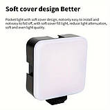 Міні LED-лампа для знімання Mobile AY-49S 49 світлодіодів 6500 K 3 рівні яскравості холодне світло, фото 2