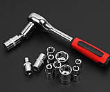 Набір інструментів New Tools 53 предмети в кейсі з тріскачкою 1/4", торцевими головками, бітами та ключами, фото 7