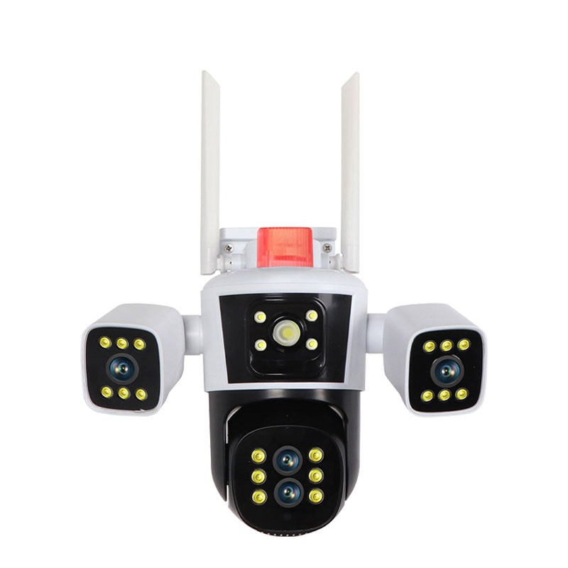 Відеокамера PTZ IP WiFi JE-190-1/2 12MP з нічним баченням та трьома об'єктивами, фото 1