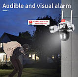 Відеокамера PTZ IP WiFi JE-190-1/2 12MP з нічним баченням та трьома об'єктивами, фото 7