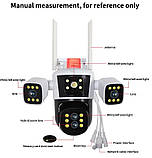 Відеокамера PTZ IP WiFi JE-190-1/2 12MP з нічним баченням та трьома об'єктивами, фото 5