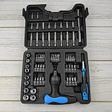 Універсальний набір викруток і біт із тріскачкою та головками в кейсі інструмент для дому авто та електроніки, фото 2