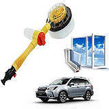 Обертова щітка-насадка на шланг Water Blast з резервуаром для мийного засобу 2 режими для миття, фото 3