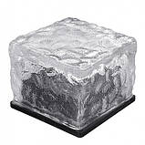 Садовий світильник Крижаний Куб RGB на сонячній батареї автоввімкнення 4 кольори LED для вулиці клумби, фото 4