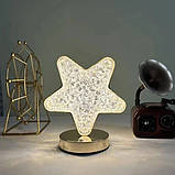Настільний декоративний нічник «Зірка» RD-1203 з кристала з трьома режимами світіння, фото 8