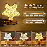 Настільний декоративний нічник «Зірка» RD-1203 з кристала з трьома режимами світіння, фото 2