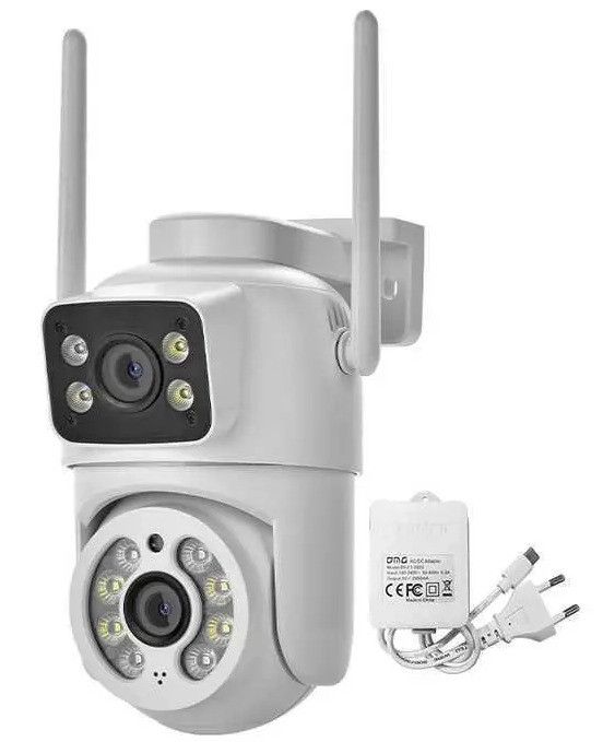 Поворотна Wi-Fi камера Q13 з двома лінзами 2×3 МП, нічне бачення до 40 м, фото 1