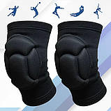 Захисні спортивні наколінники чорні, 2 шт., для тренувань і танців, фото 4