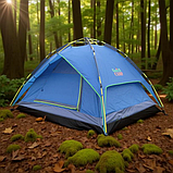 Автоматичний намет 4-місний 200×200×145 см, синя, напівсфера, фото 4