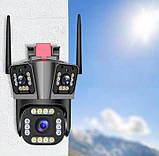 Вулична Wi-Fi камера HW-SM1-20S 12 МП із трьома незалежними об'єктивами та PTZ керуванням, фото 6