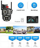 Вулична Wi-Fi камера HW-SM1-20S 12 МП із трьома незалежними об'єктивами та PTZ керуванням, фото 5