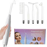 Дарсонваль для обличчя й тіла з 5 змінними насадками, косметологічний прилад, догляд за шкірою і волоссям, фото 3