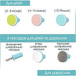 Електричний тример для нігтів 6-в-1 з LED-підсвіткою, безпечний для дітей і дорослих, фото 7