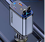 Автозарядний пристрій «Зоряне небо», USB, Type-C, Lightning, 66 Вт, QC 3.0, PD, фото 4