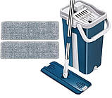 Комплект для прибирання MOP 502 з відром 8 л і автоматичним віджиманням, складана ручка, фото 4