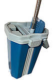 Комплект для прибирання MOP 502 з відром 8 л і автоматичним віджиманням, складана ручка, фото 6