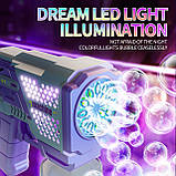 Пістолет Bubble Gun P162 для мильних бульбашок з підсвічуванням, музикою та автоматичним запуском, фото 3