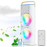 Портативний вентилятор-зволожувач LY-887 з водяним туманом і LED-підсвіткою, фото 3