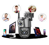 Вулична камера SC03 V380pro з двома лінзами, Wi-Fi та LAN-приєднання, фото 2