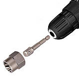 Набір екстракторів болтів і гайок 14 шт., вуглецева сталь, кейс 165×95×40 мм, фото 5