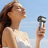 Портативний мінівентилятор R2 з LED-дисплеєм, USB, акумулятор 1800 мА·год, 100 швидкостей, фото 2