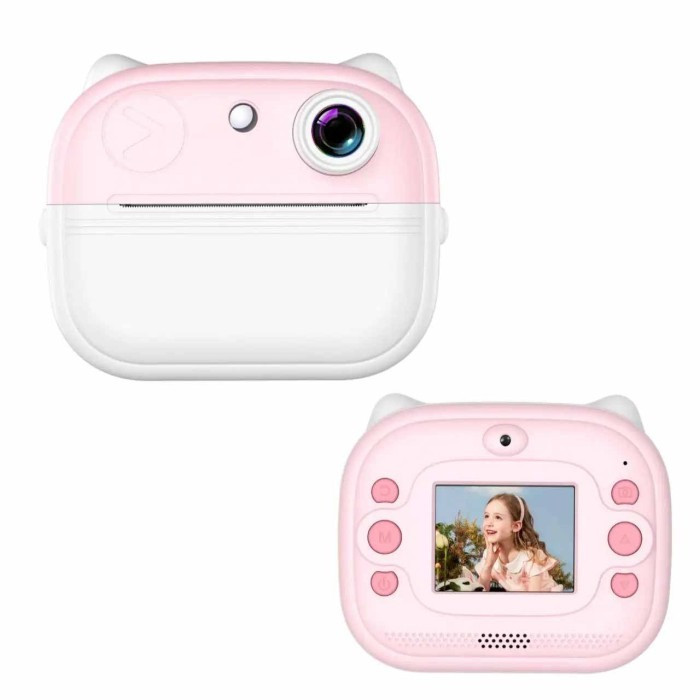 Дитячий фотоапарат миттєвого друку Q9, Bluetooth, 48 МП, рожевий/блакитний, фото 1